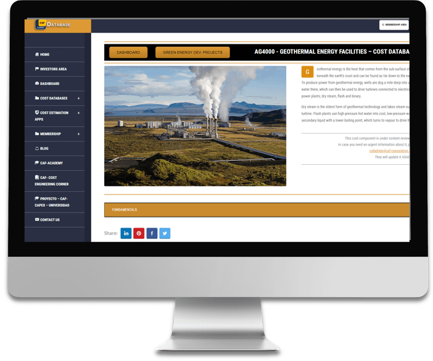 Geothermal energy facilities caf corporation